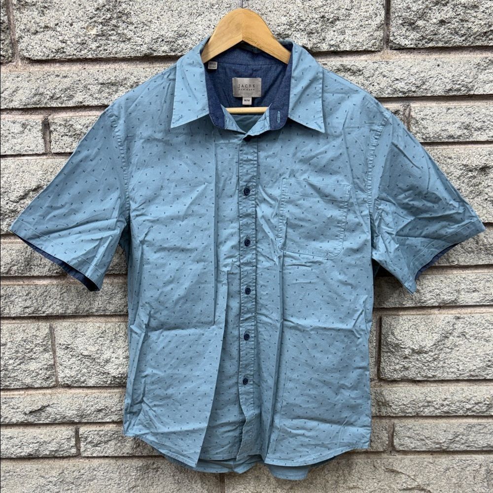Jachs Light Blue Polka Dot Button Down Shirt